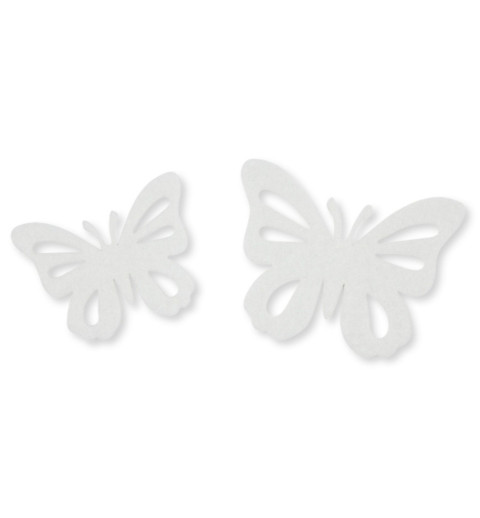 Filz Schmetterling weiss