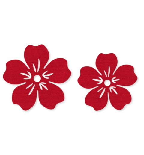 Filz Blume rot