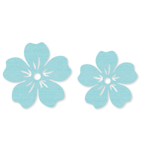 Filz Blume hellblau