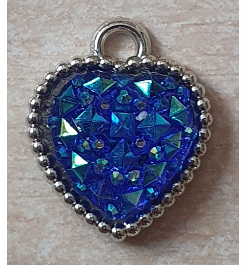 Herz Anhänger blau