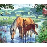 3D Diamant Pixel Bild Pferde