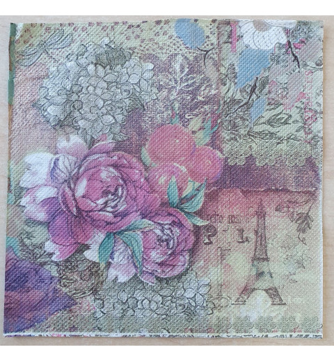 Serviette Schmetterling/Eiffelturm