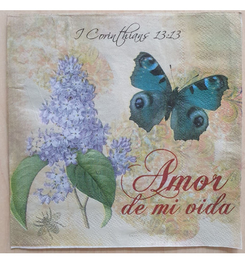 Serviette Schmetterling/Blume