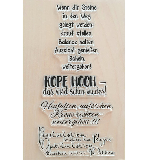 Clear Stamps Kopf hoch