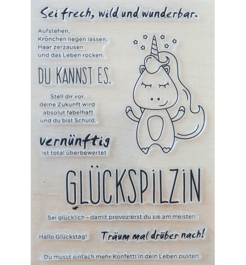 Clear Stamps Glückspilzin.....