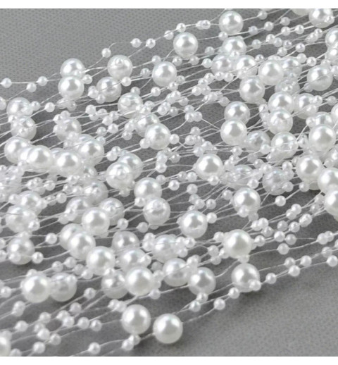 Perlen Band weiss