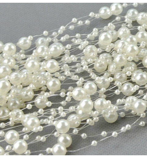 Perlen Band creme