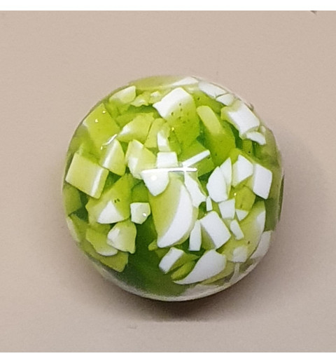 Kunststoff Perlen grün/weiss