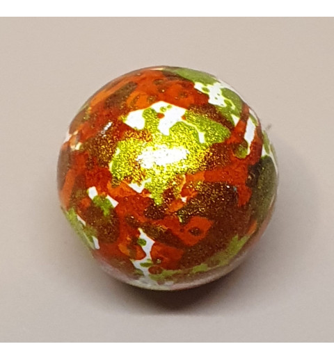Kunststoff Perlen orange/grün