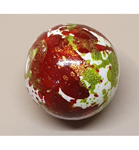 Kunststoff Perlen rot/grün