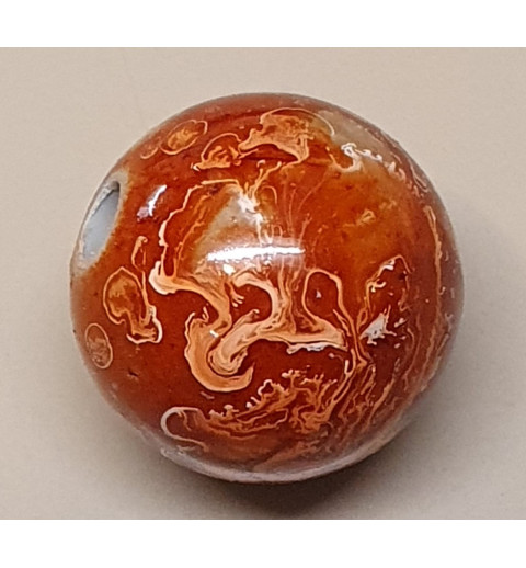 Kunststoff Perlen rot/orange
