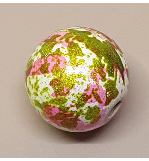 Kunststoff Perlen rosa/grün