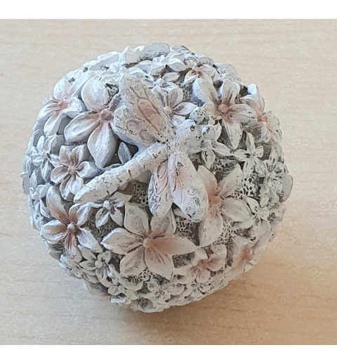 Blüten Kugel aus Polyresin