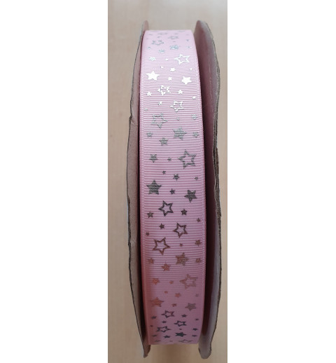 Ripsband Sterne rosa