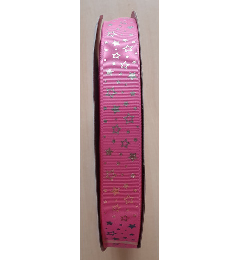 Ripsband Sterne pink