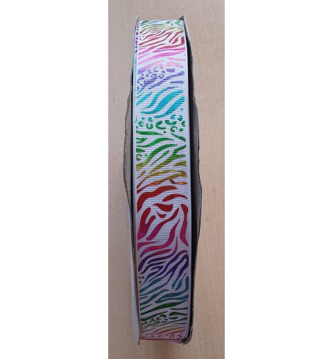 Ripsband weiss/bunt