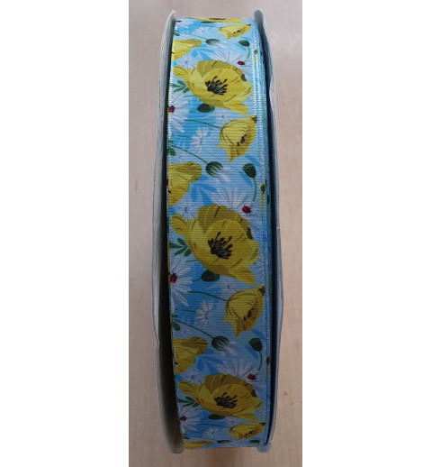 Dekoband Blumen gelb