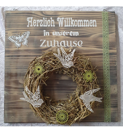 Schild Herzlich Willkommen