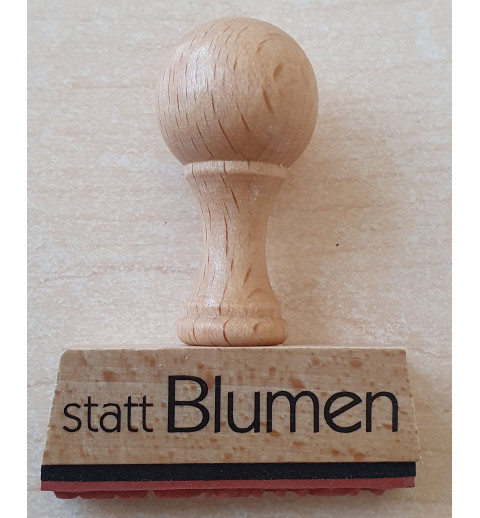 Holz Stempel statt Blumen
