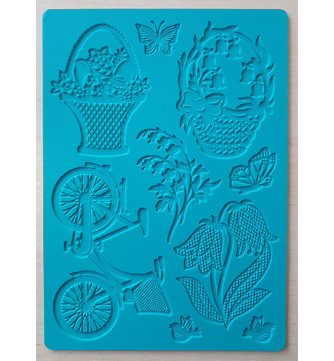 Dekormatte Silikon Fahrrad/Blumen