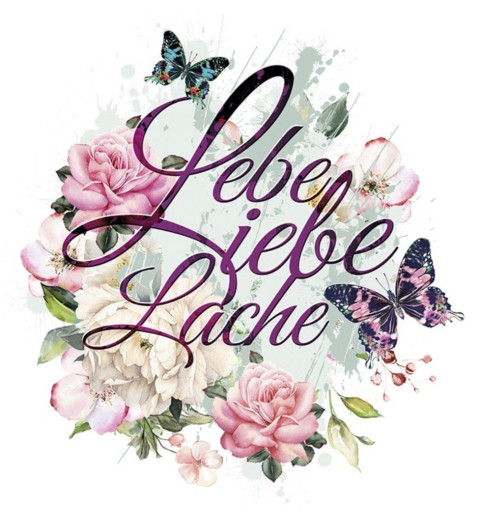 Bügel Bild Lebe,Liebe,Lache