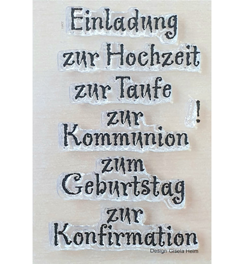 Clear Stamps Einladung.....