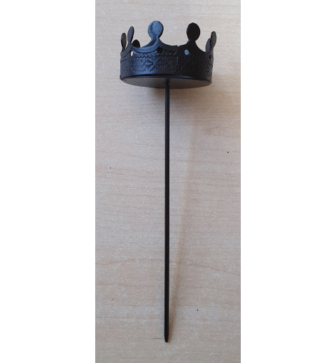 Metall Krone zum Stecken schwarz