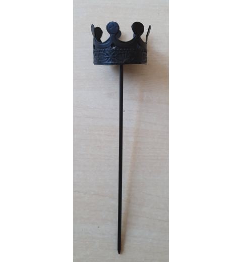 Metall Krone zum Stecken schwarz