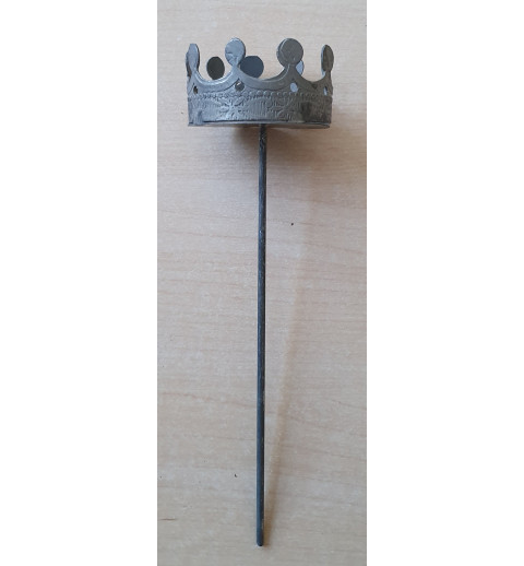 Metall Krone zum Stecken grau
