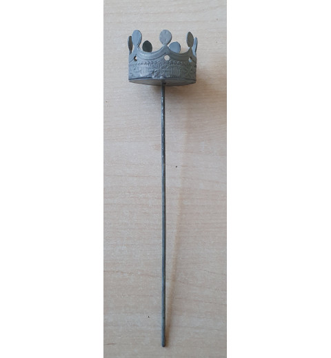 Metall Krone zum Stecken grau