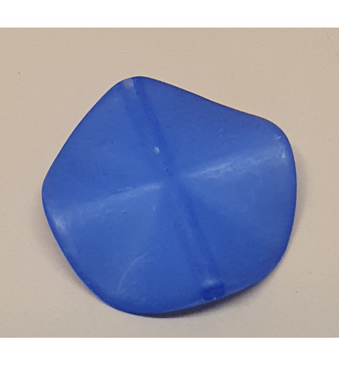 Kunststoff Perlen flach blau