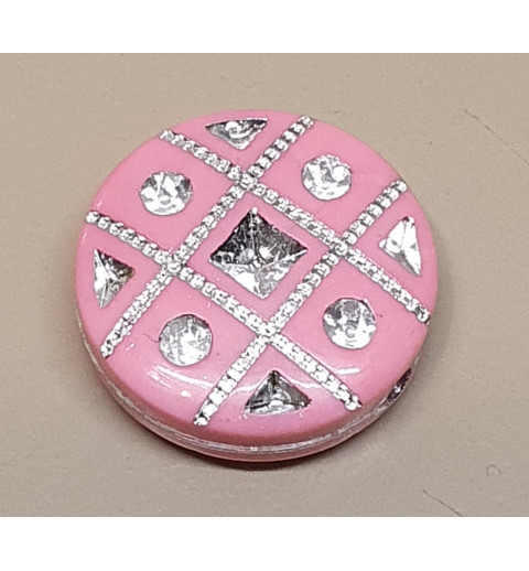 Kunststoff Perlen flach rosa