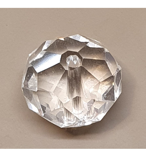 Glasschliffperle transparent
