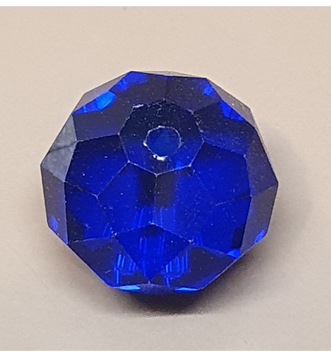 Glasschliffperle royalblau
