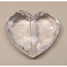 Glasschliffperle Herz transparent
