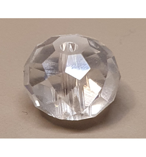 Glasschliffperle transparent/regenbogen