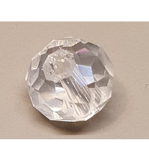 Glasschliffperle transparent/regenbogen