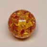 Kunststoff Perle rot/gelb