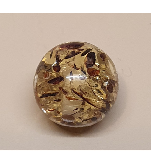 Kunststoff Perle gold/braun