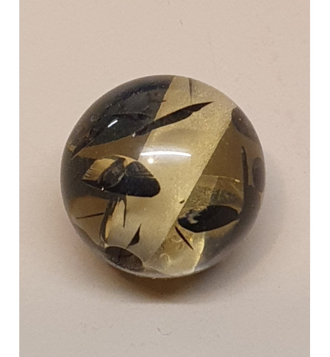 Kunststoff Perle gold/schwarz