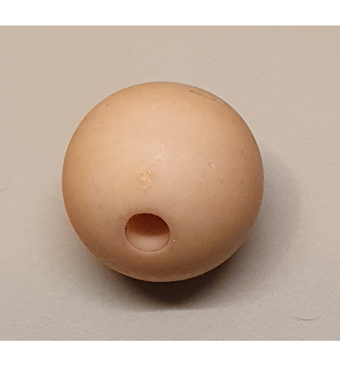 Kunststoff Perle matt hellbraun