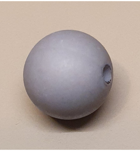 Kunststoff Perle matt hellgrau