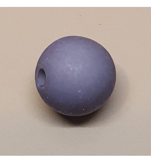 Kunststoff Perle matt grau