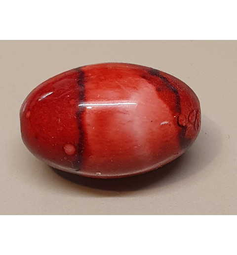 Kunststoff Perle oval rot