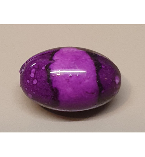 Kunststoff Perle oval magenta