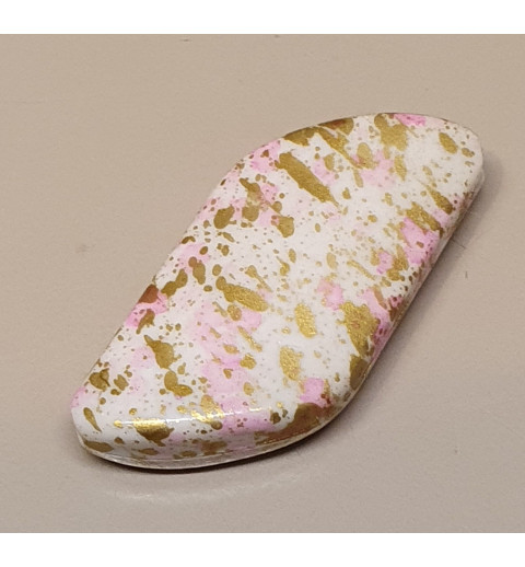 Kunststoff Perle rosa/gemustert