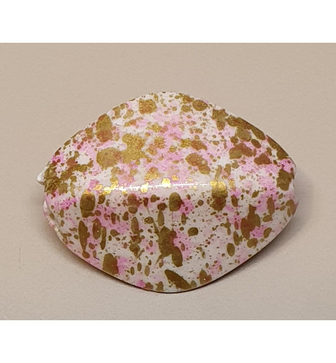 Kunststoff Perle rosa/gemustert