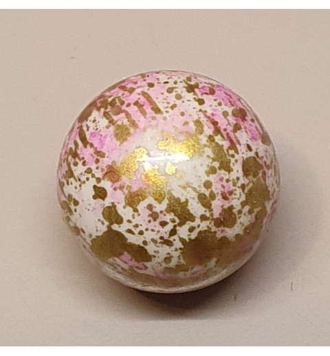 Kunststoff Perle rosa/gemustert