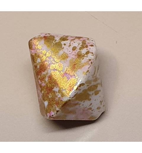 Kunststoff Perle rosa/gemustert