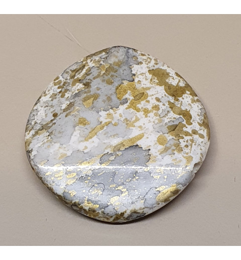 Kunststoff Perle grün/gemustert